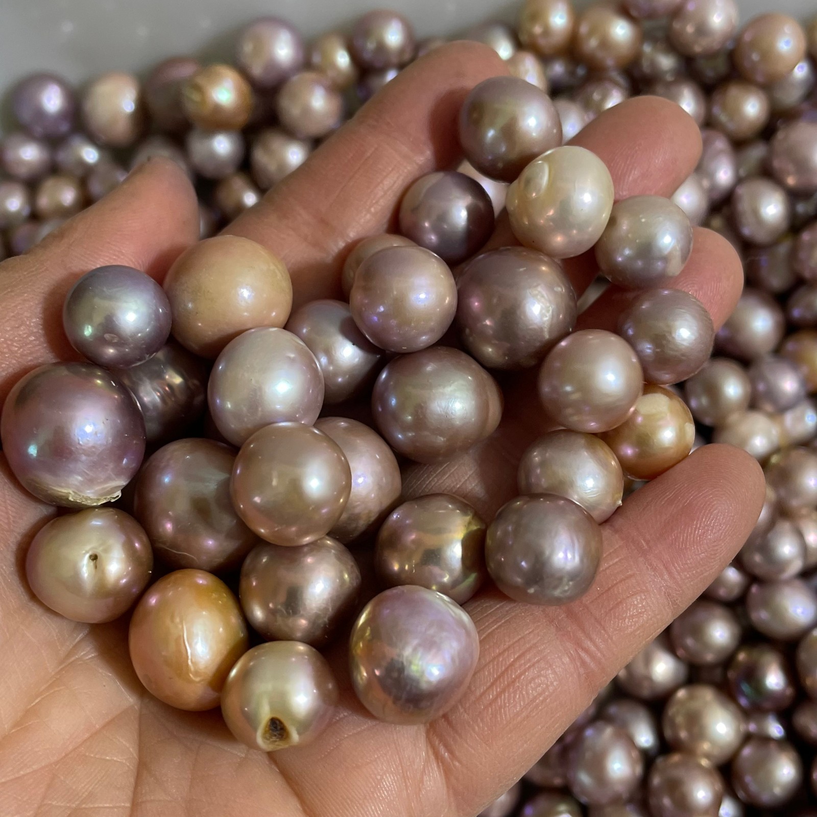 100g Genuine Large Baroque Freshwater Pearl Cultured Loose Bead Not Drilled