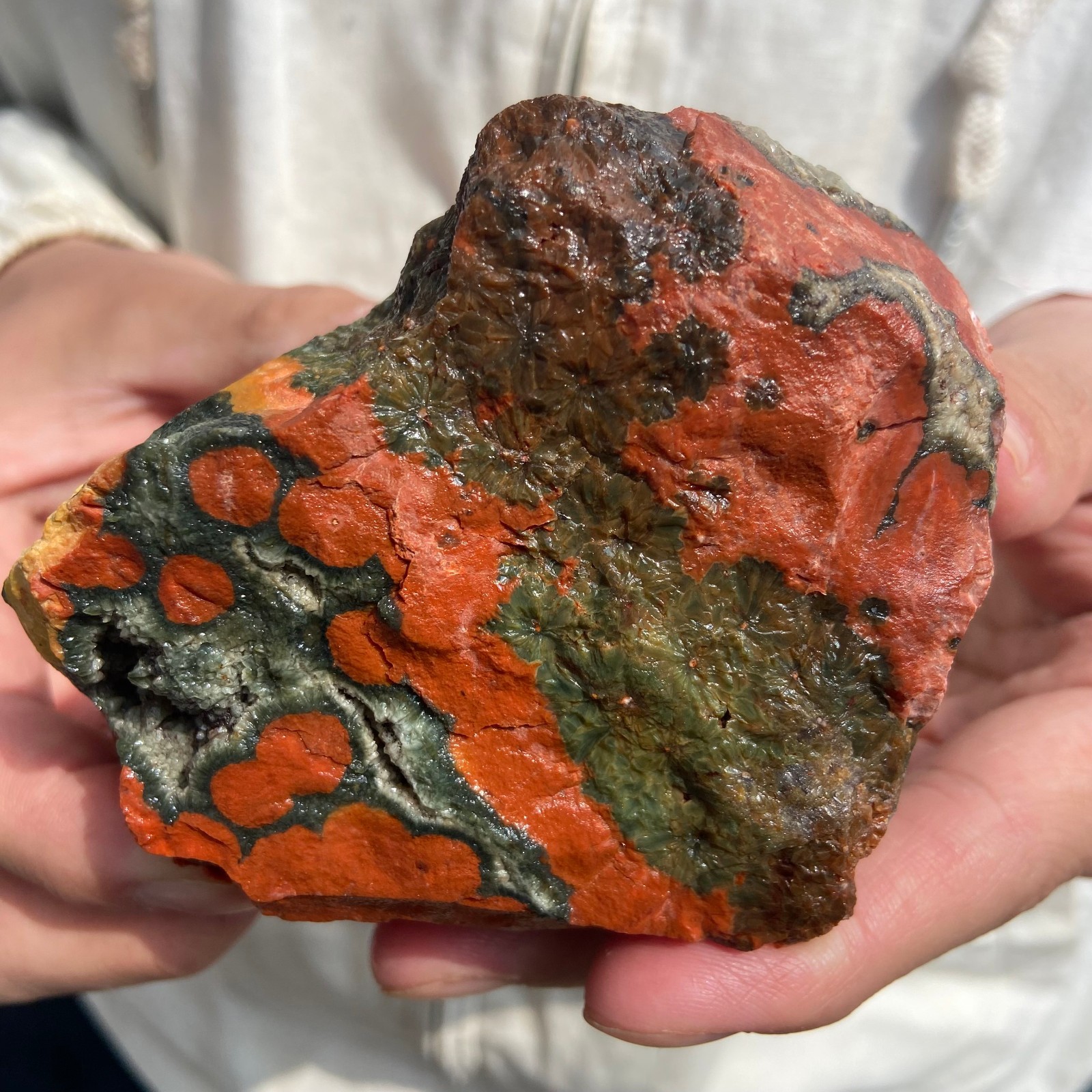 1.3lb Natural colourful ocean jasper raw stone crystal rough mineral specimen