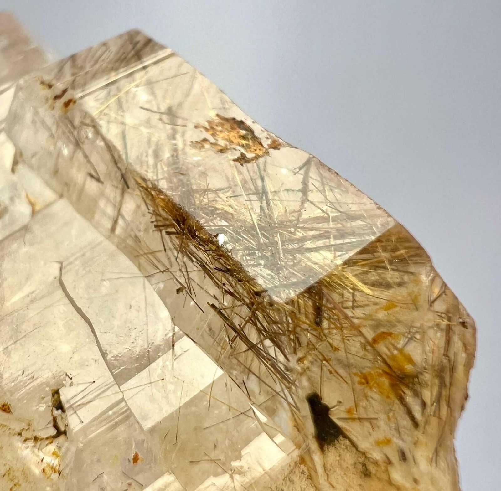 249 Carat Ultra Rare Golden Rutile Inside Quartz Crystal From Pakistan AS34
