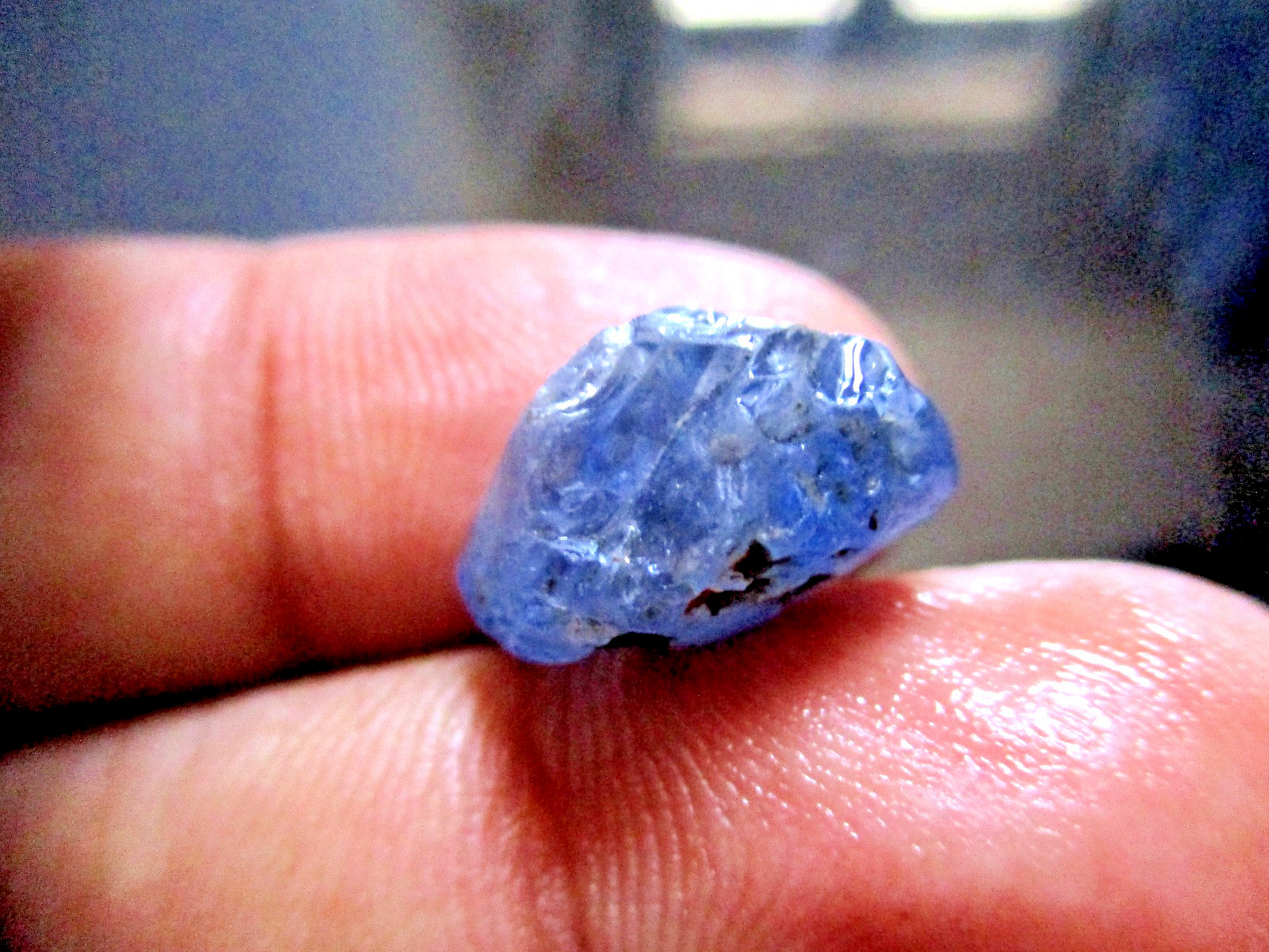Natural Blue Sapphire Crystal Specimen, 10.75 Carats, Jammu Kashmir Origin