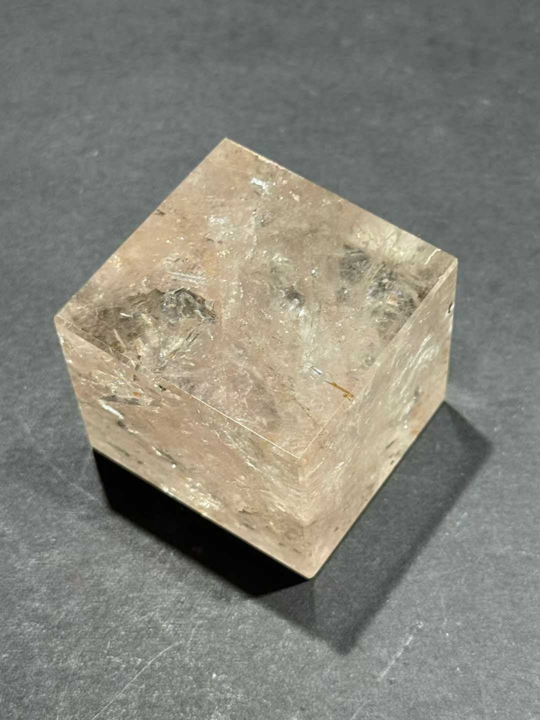 42mm Natural white quartz square Crystal Energy Reiki Healing