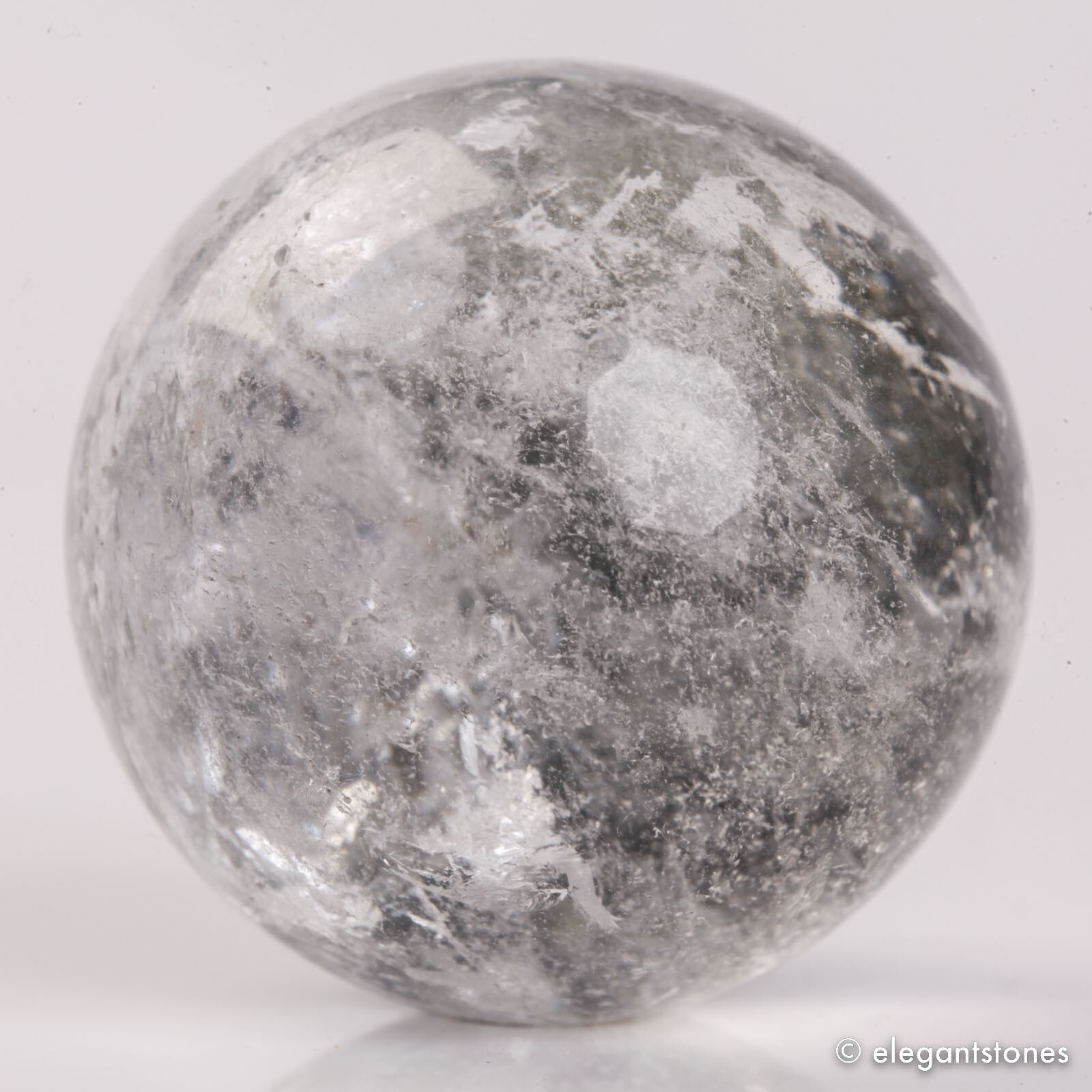 48g32mm Natural Garden/Phantom/Ghost/Lodolite Quartz Crystal Sphere Healing Ball