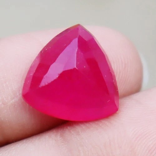 9 Ct Trillion Cut Natural Red Beryl Bixbyite From Utah Loose Certified Gemstone