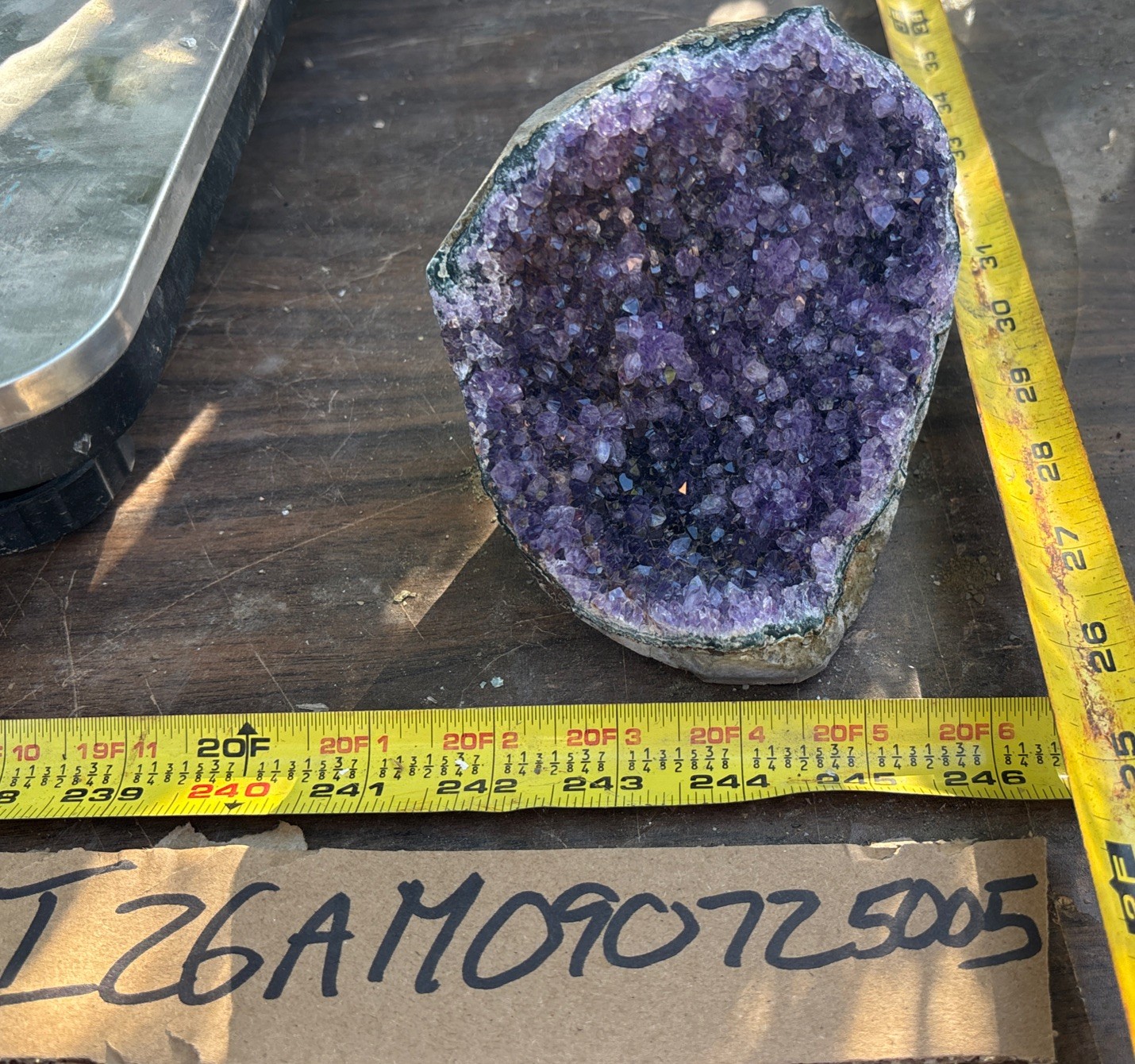 3 Pounds 2 Ounce AA amethyst cut base. See Video