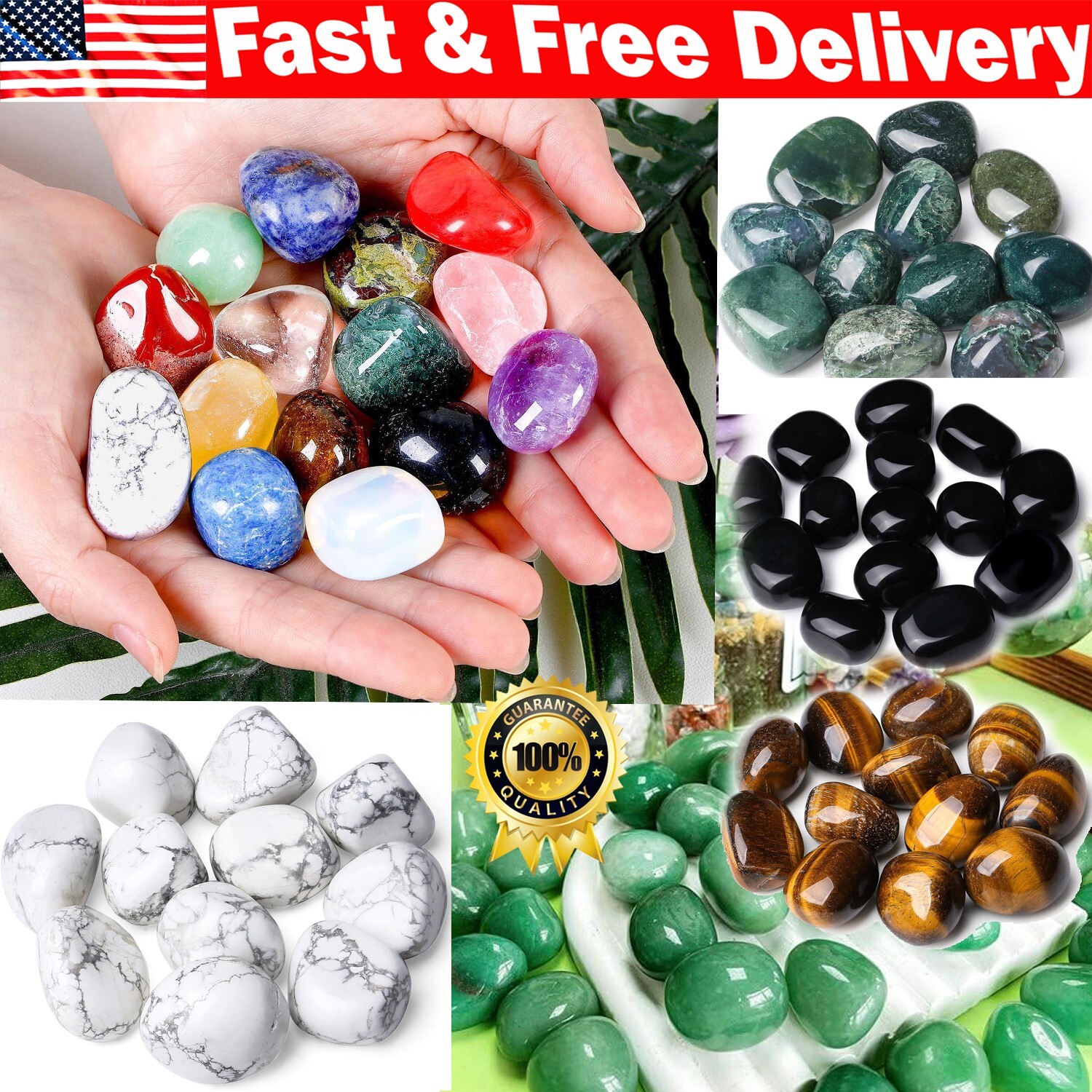Crystals Bulk Natural Irregular Polished Stones Tumbled Rocks Sets Landscape Dec