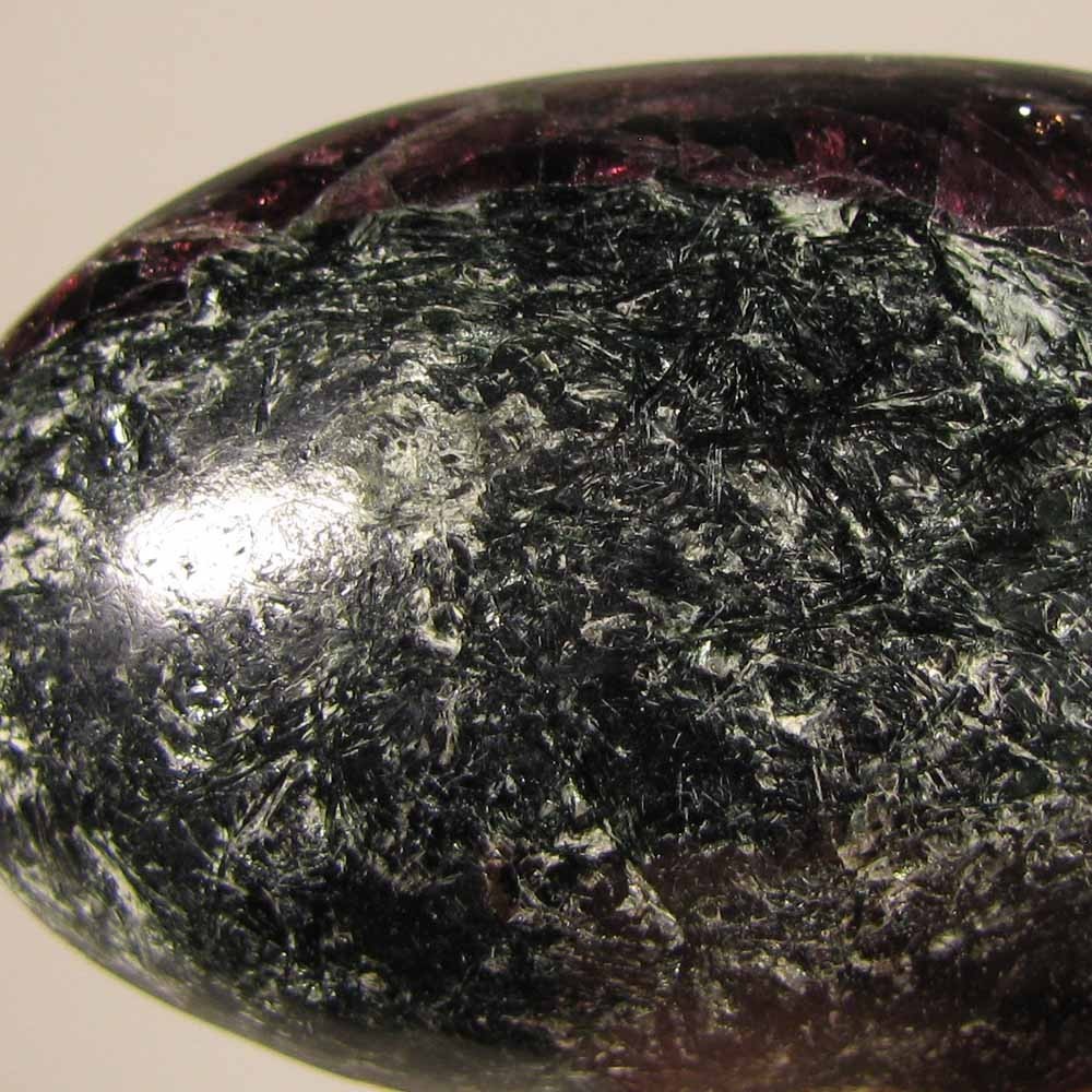 2.1″ Red RHODOLITE GARNET Crystal Polished Palm Stone – India