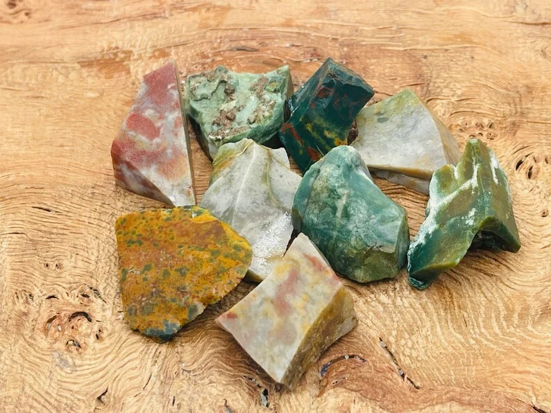 Raw Rough Ocean Jasper Stone Chunk Healing Crystal Mineral Rock Specimen 1PC