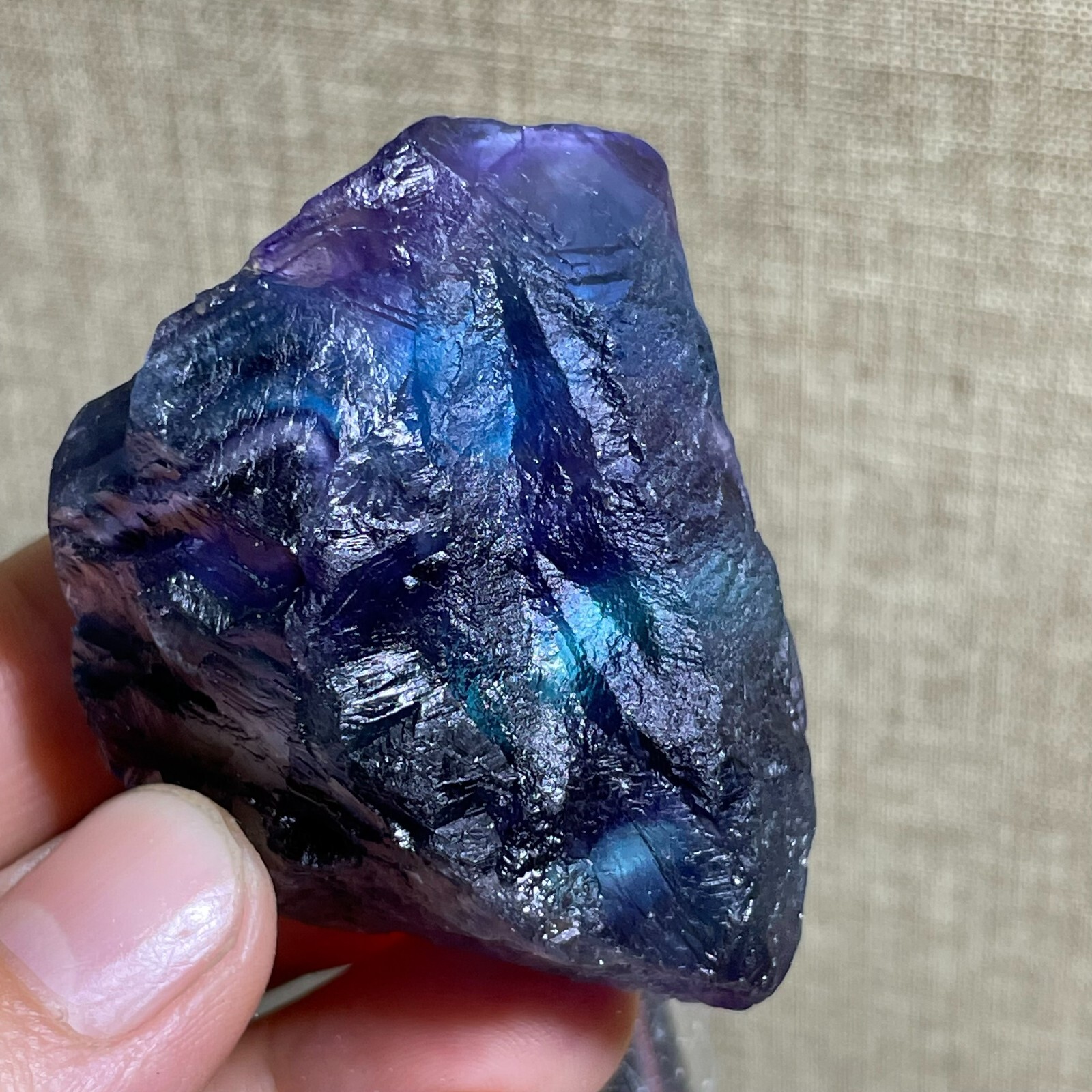 Raw Fluorite Crystals – rainbow – Rough Stone Healing Natural Gemstone 101g A43