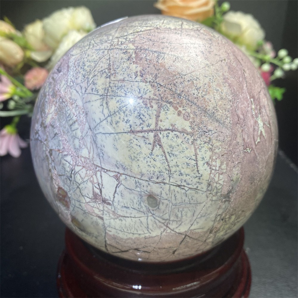 7LB 4.8″Natural A+++Picture Jasper Sphere Crystal Reiki Ball Heal Polished Decor