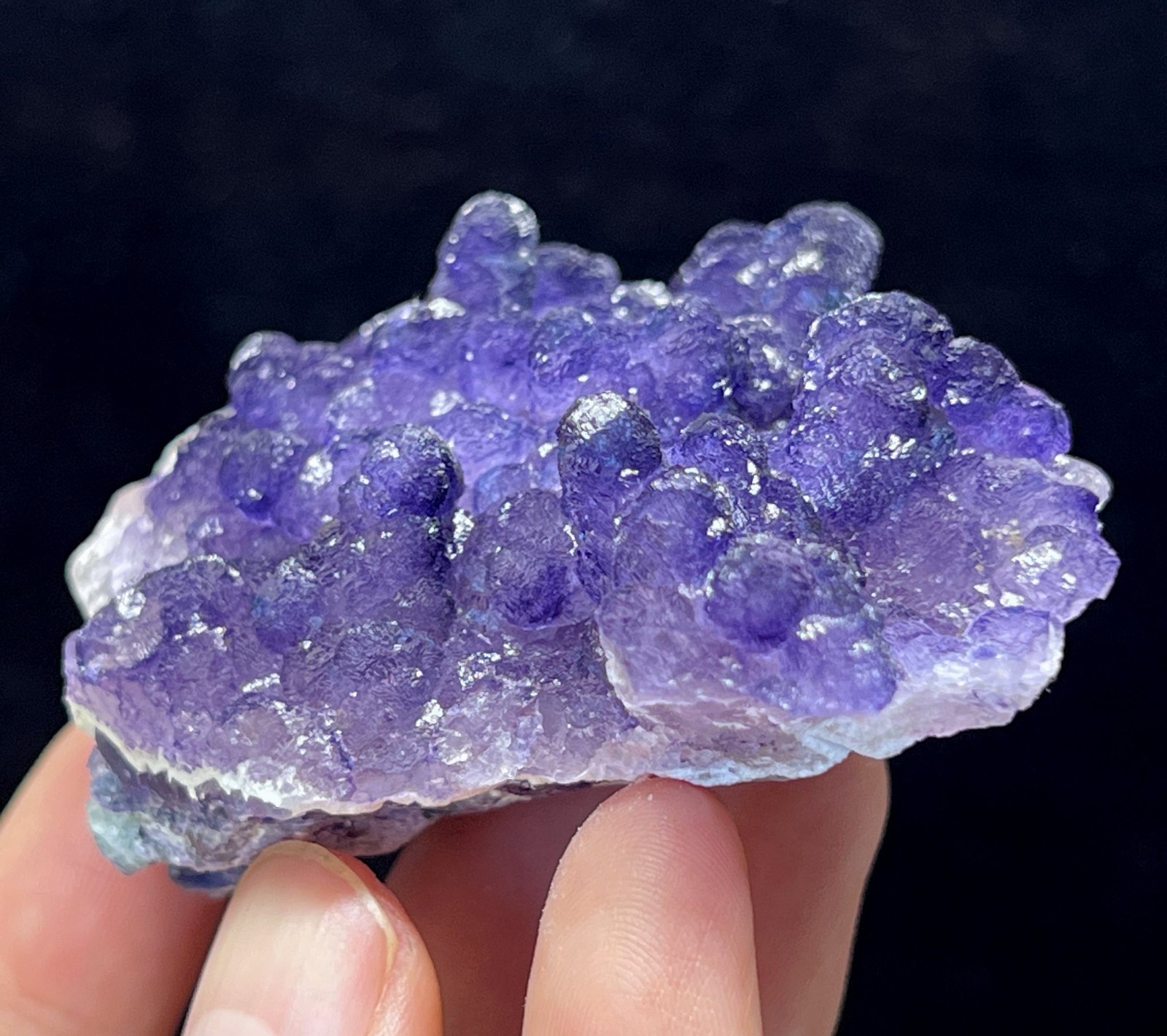 74mm 120g SPARKLING Botryoidal Fluorite from Inner Mongolia, Natural Mineral