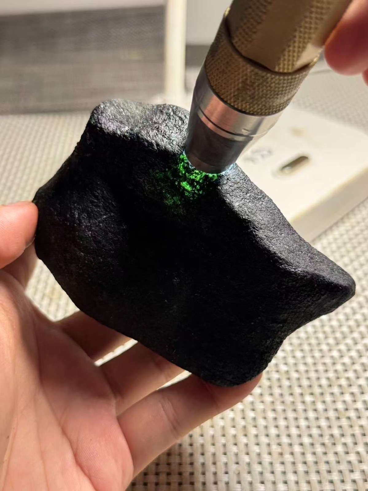 Myanmar Jadeite Rough Raw Natural Jade Stone Carving Material Momo 457g 翡翠原石雕刻材料