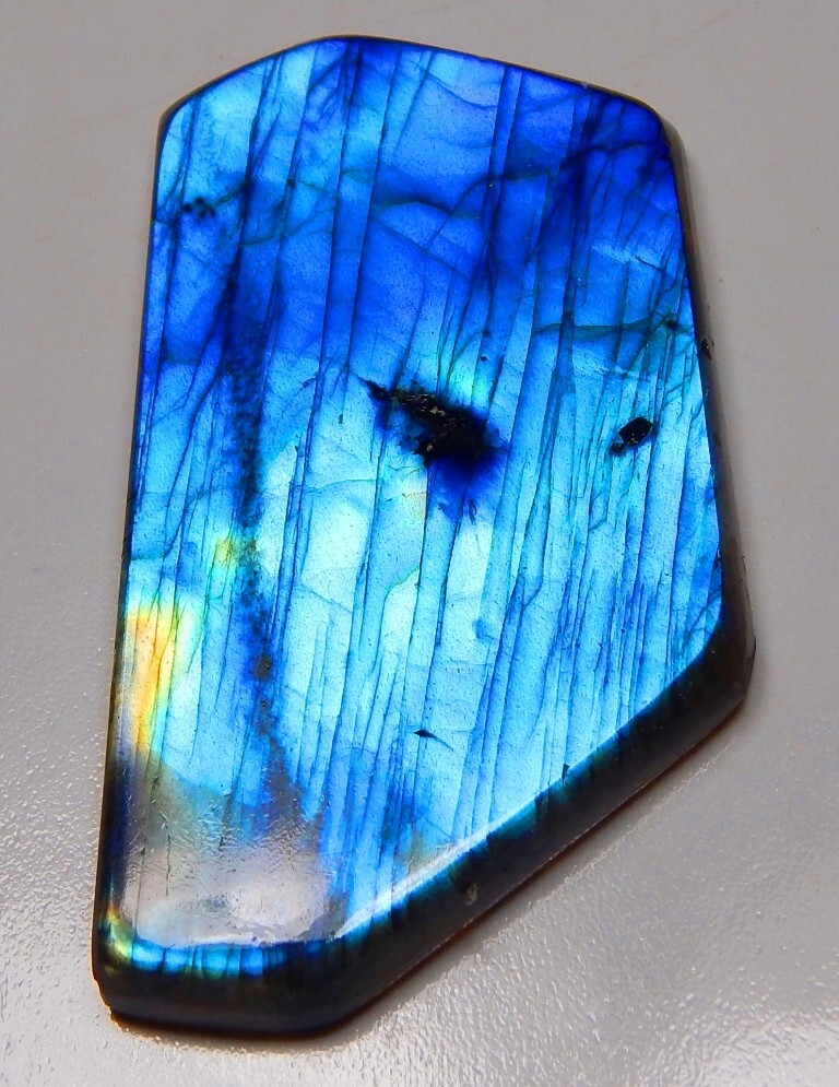 Natural Labradorite Slab, 1.25″ – 9″ High Flash Polish Labradorite, Pick a Size