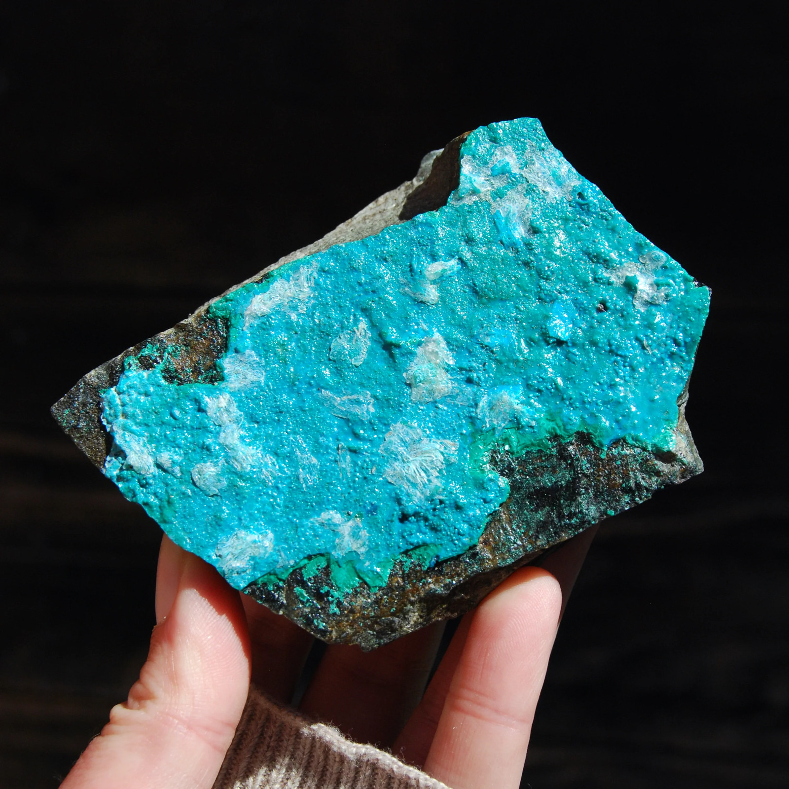 4in 350g Silica Chrysocolla Crystal, Large Natural Raw Chrysocolla, Congo R3
