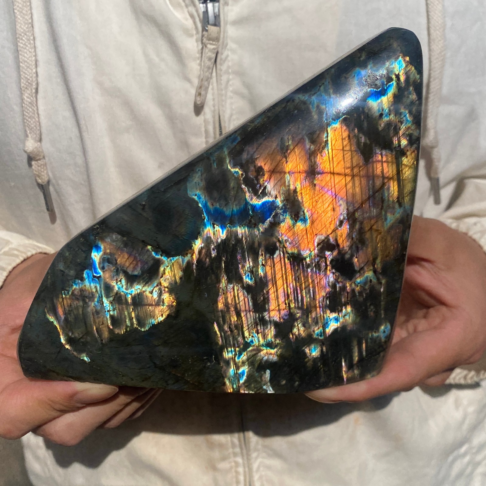 3lb Rare Natural Gorgeous Labradorite Quartz Crystal Stone Specimen Healing