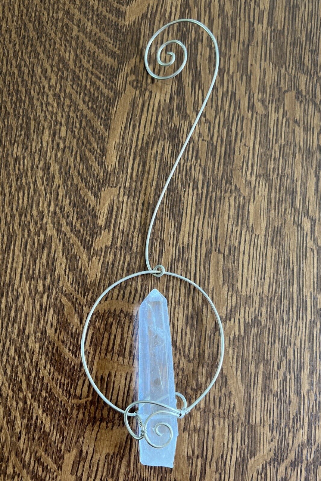 Floating Quartz Crystal Sculpture Decoration ￼FENG SHUI HANGING Handmade USA #2