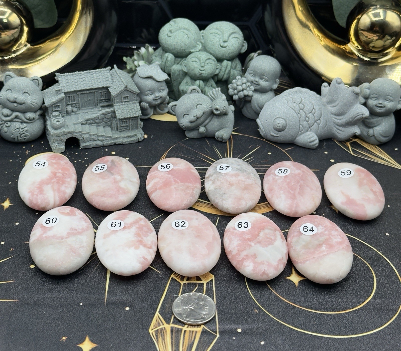 Natural Pink Opal Smooth raw finish Palmstones pocket stone Free shipping