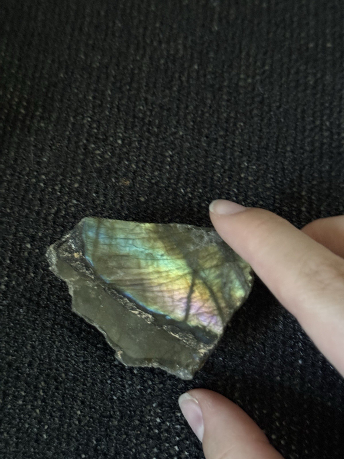 p2c Genuine Labradorite Lot – Polished Stone & Rough Chunk- Bright Flash