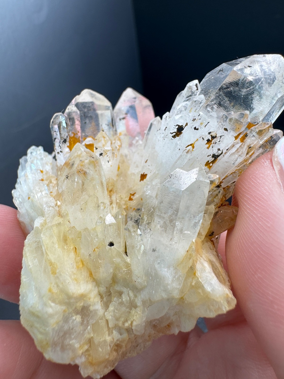 6069 Pineapple Quartz with Excellent Points and Clarity 74g Madagascar