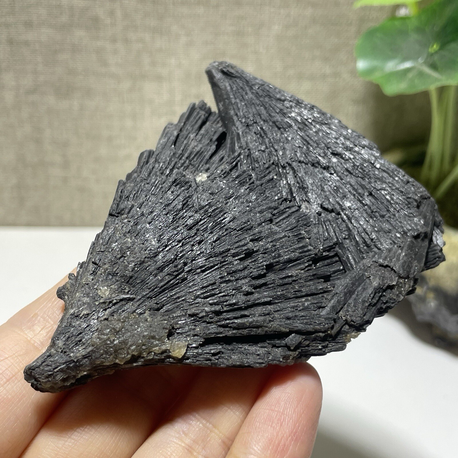 Natural Irregular natural black crystal cluster mineral specimen（dian qishi）105g