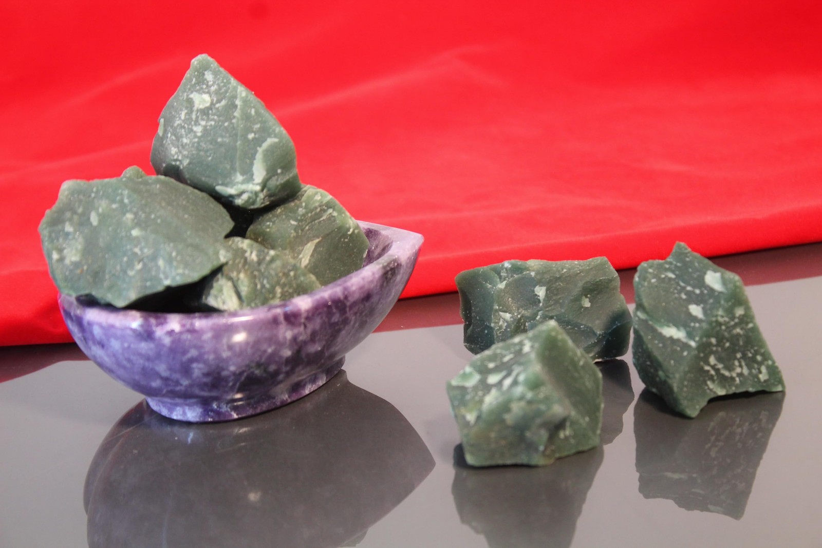 Large 1.252.0” Natural Green Jade Raw Crystals Stones for Meditation, Chakra,…