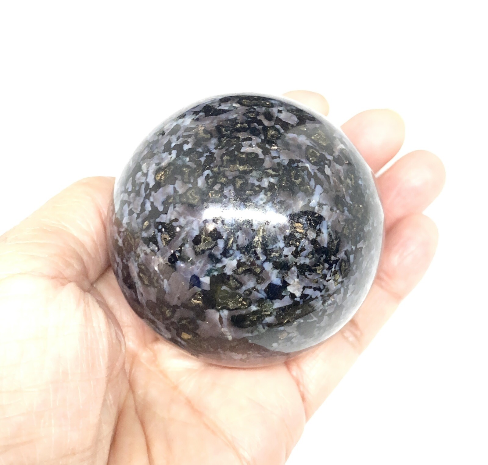 Indigo Gabbro (Mystic Merlinite) Sphere From Madagascar 374g 61mm