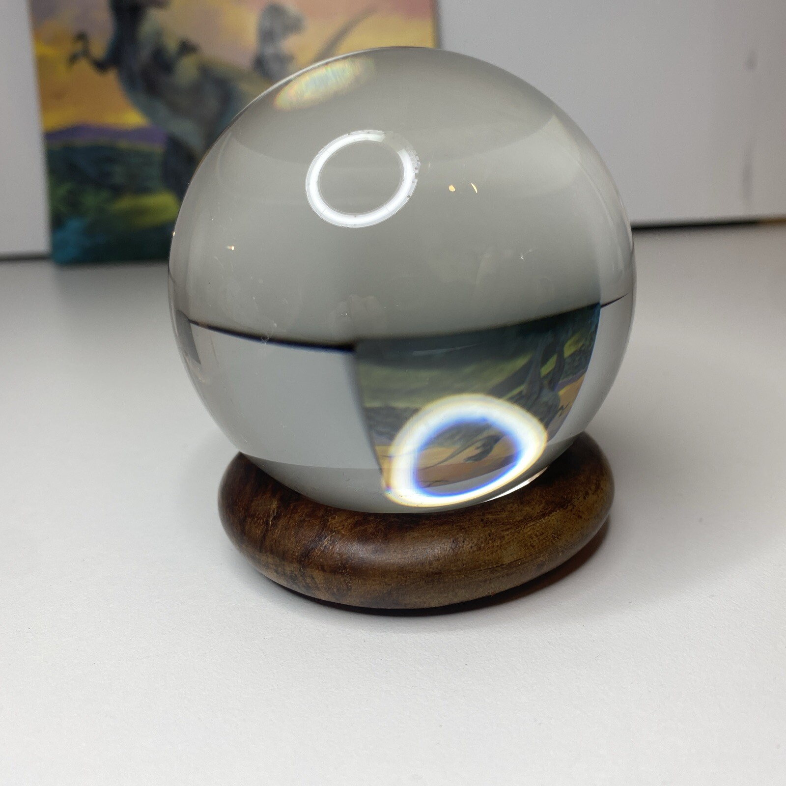 Round 3 Inch Crystal Glass Ball Lens Sphere Photo Photography Decoration USA