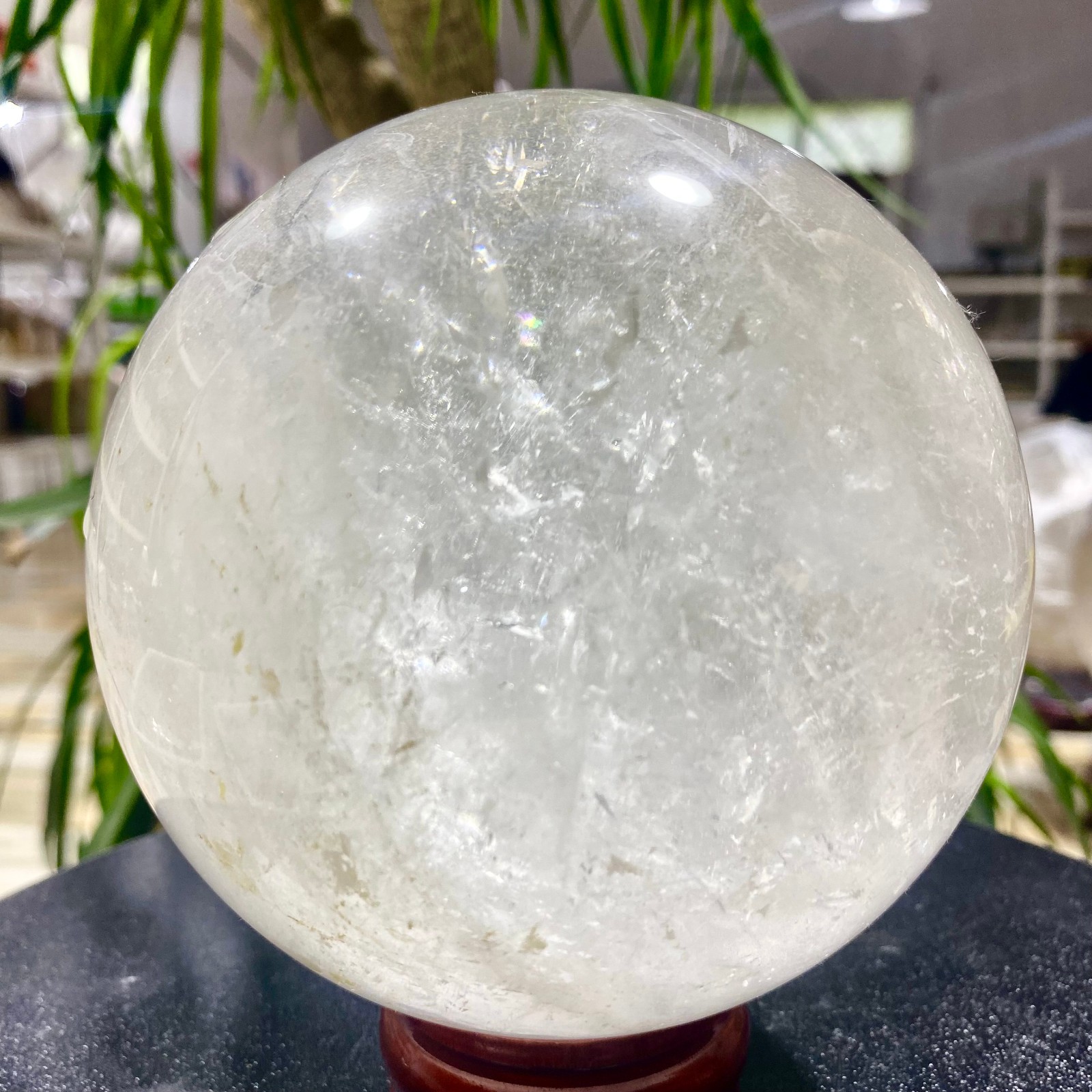 5.29LB white crystal transparent quartz crystal ball Reiki repair