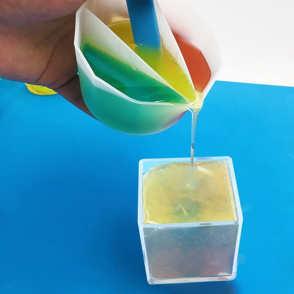 6 Pcs Sphere & Cube Resin Molds – Clear Silicone Epoxy Resin Molds for DIY Seam