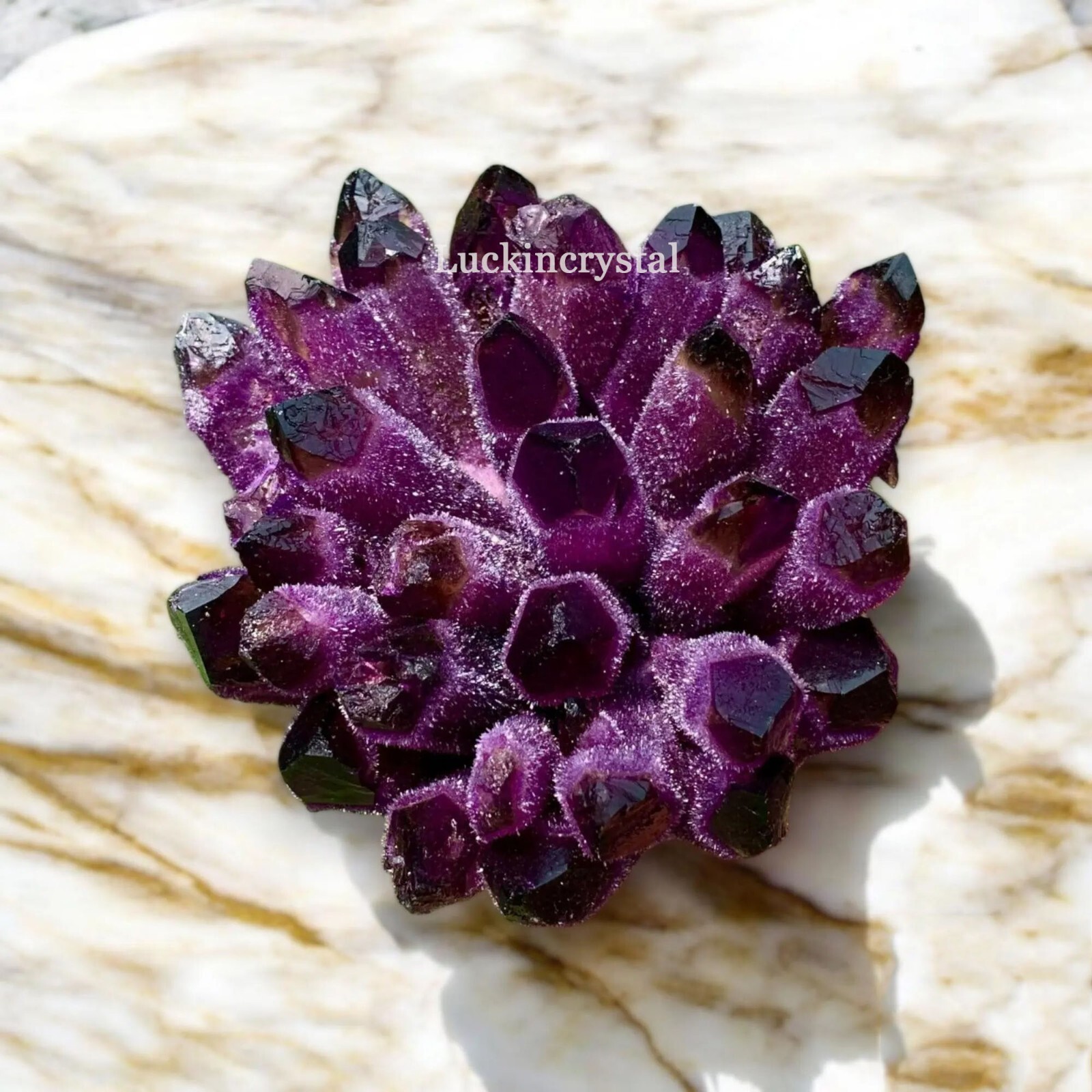 Raw Large Dark Purple Amethyst Cluster Crystal Geode Specimen Collection Decor