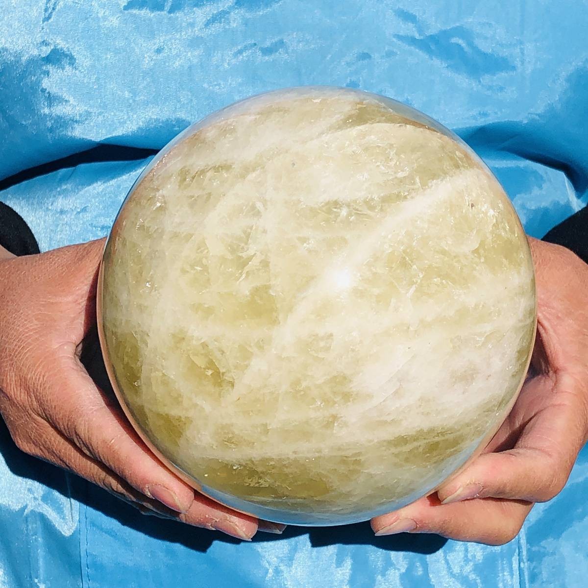 7.92LB Natural Yellow Crystal Ball Quartz Yellow Crystal Ball Healing