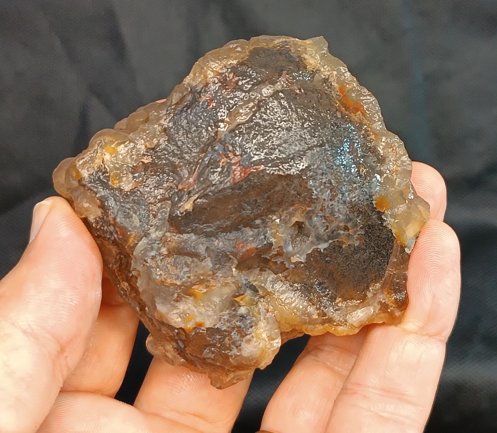150g/0.33lb turkish grape bodrial agate stone rough, customs duty included