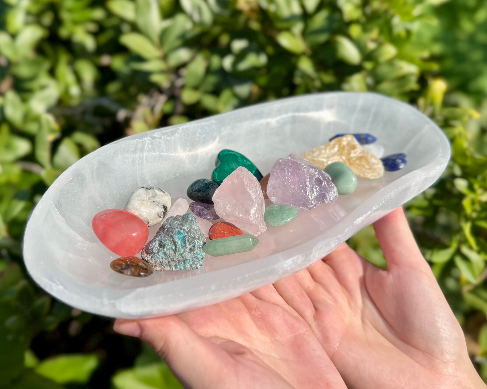 HUGE 10″ Selenite Free Form Charging Bowls (Selenite Crystal Bowl,Selenite Bowl)