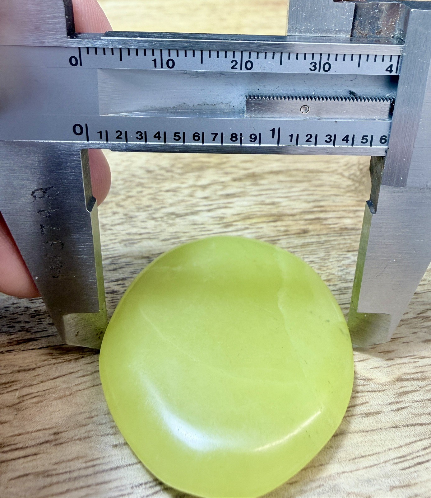 Crystal Lemon Jade Palm Stone Flat Healing Spiritual Collect yellow pocket (10)