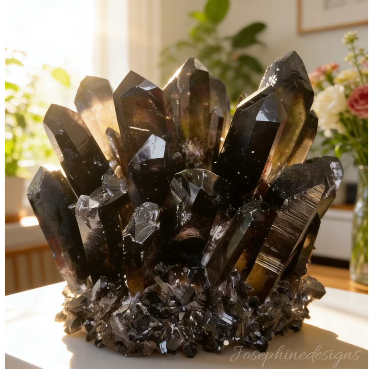 400g Natural Smoky Quartz Crystal Cluster Healing Reiki Stone Statement Piece