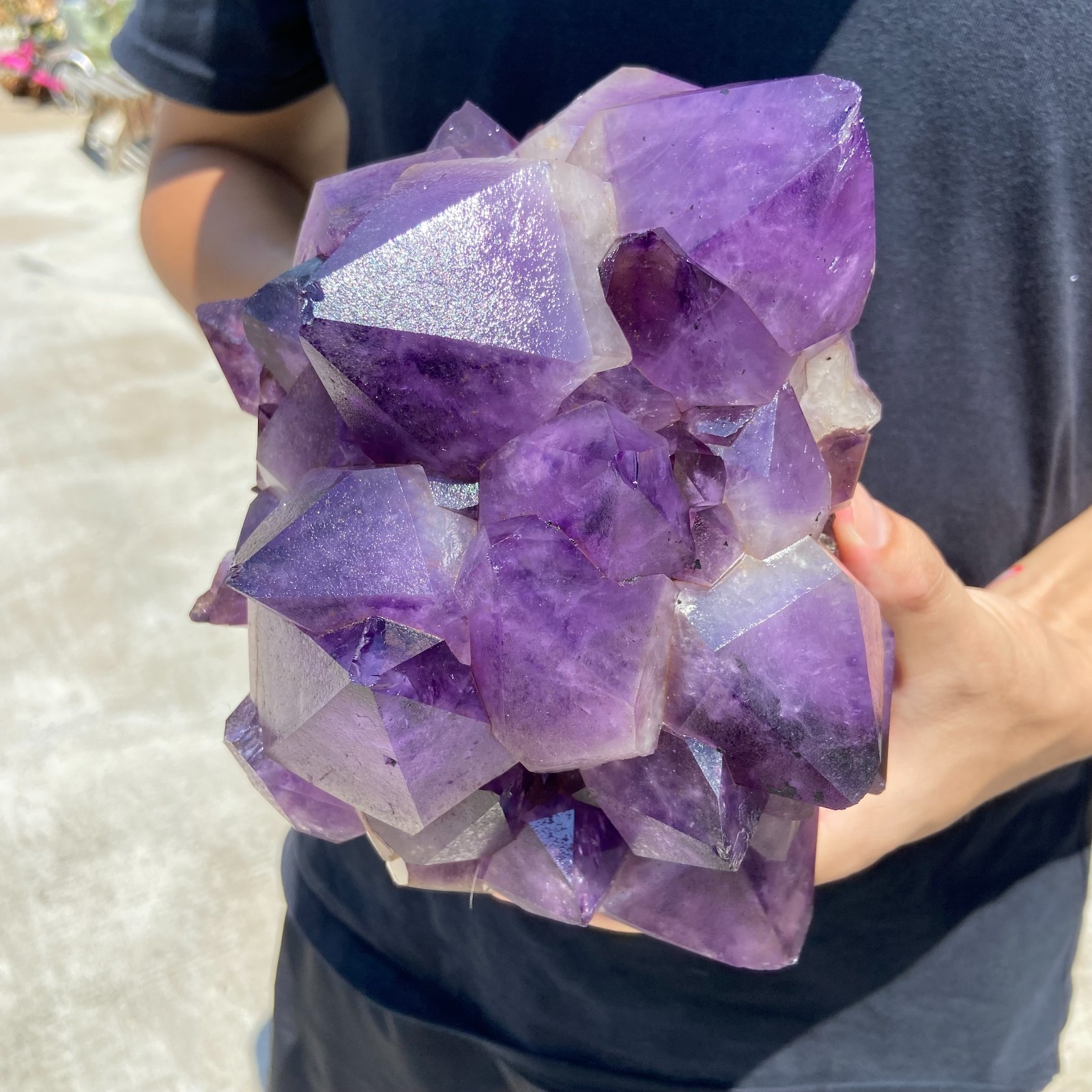 9.1lb Natural amethyst crystal cluster rough mineral specimen from Congo