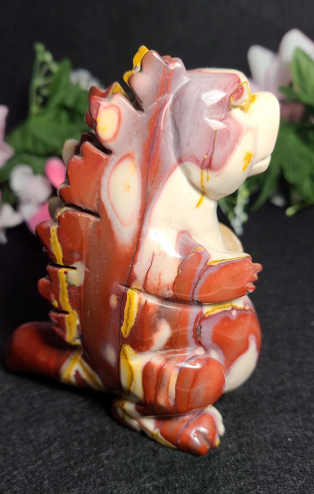 Rare Large 4″ 345g Mookaite Dragon Dinosaur Godzilla Crystal Stone Statue