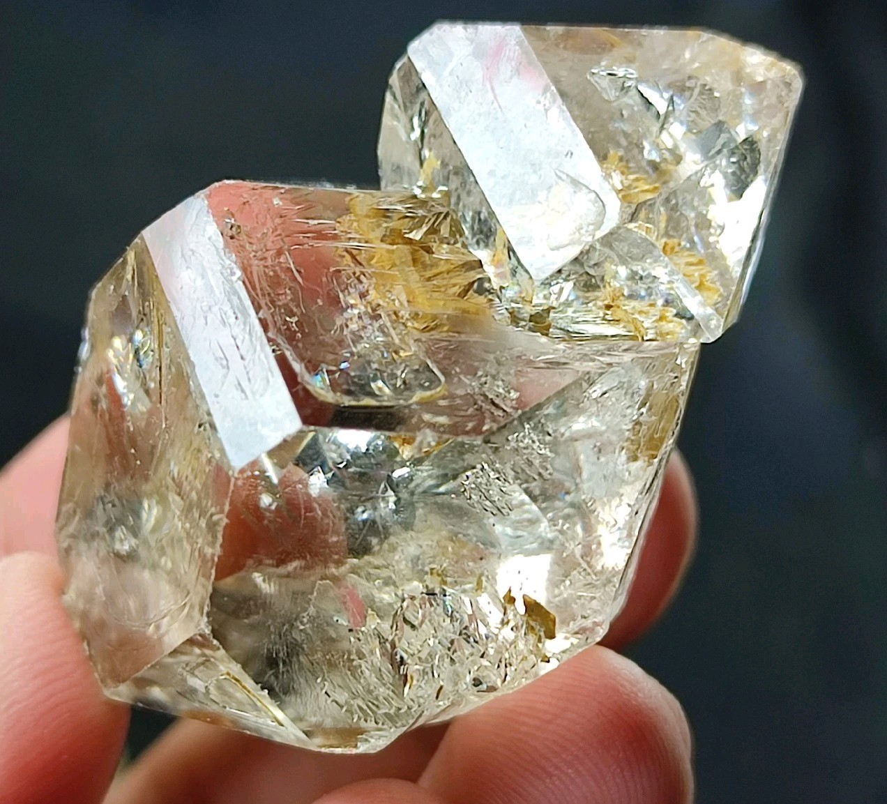 Herkimer Diamond Quartz DT Crystal With Good Clarity & Nice Growth-90-grams.