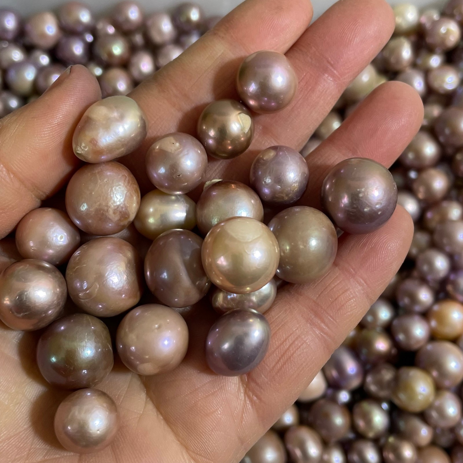 100g Genuine Large Baroque Freshwater Pearl Cultured Loose Bead Not Drilled