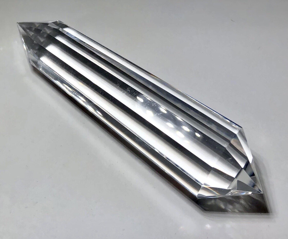 12 Sided Diamond Cut Clear Vogel Quartz Crystal Specimen Arkansas United States