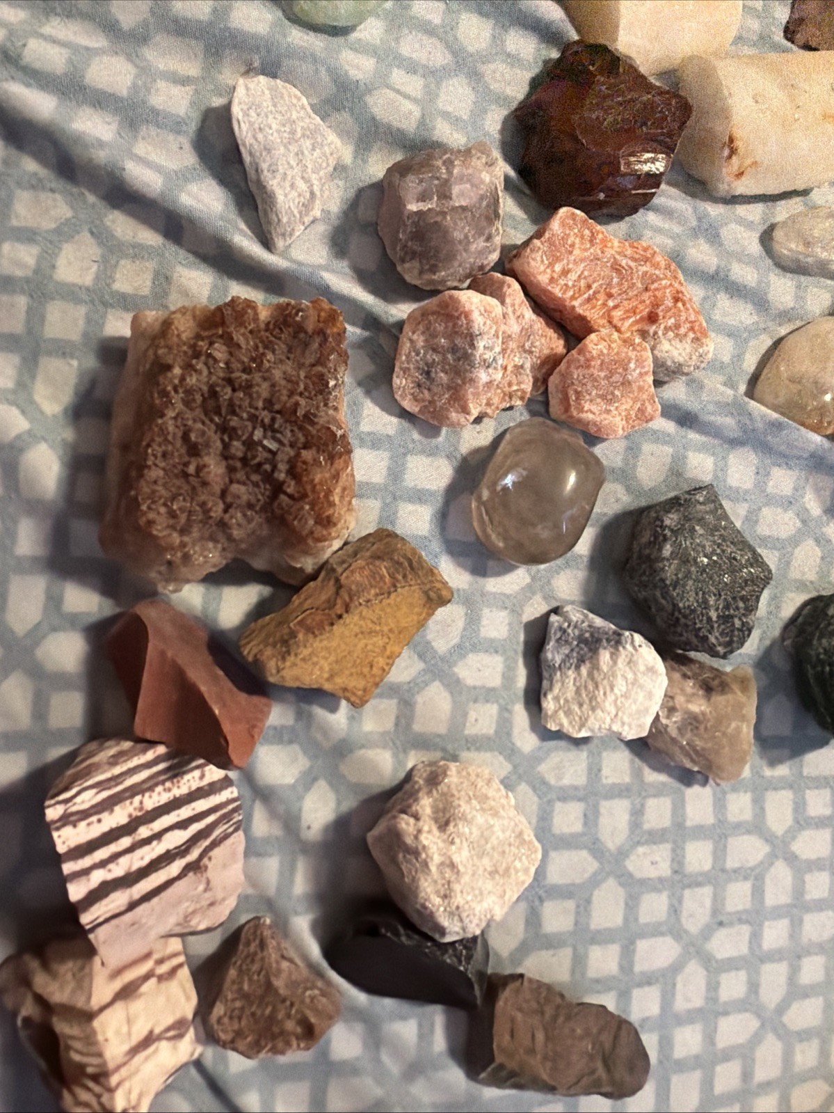 5 lbs Mixed Natural Crystals & Gemstones Lot Bag C Quartz, Jasper, Agate