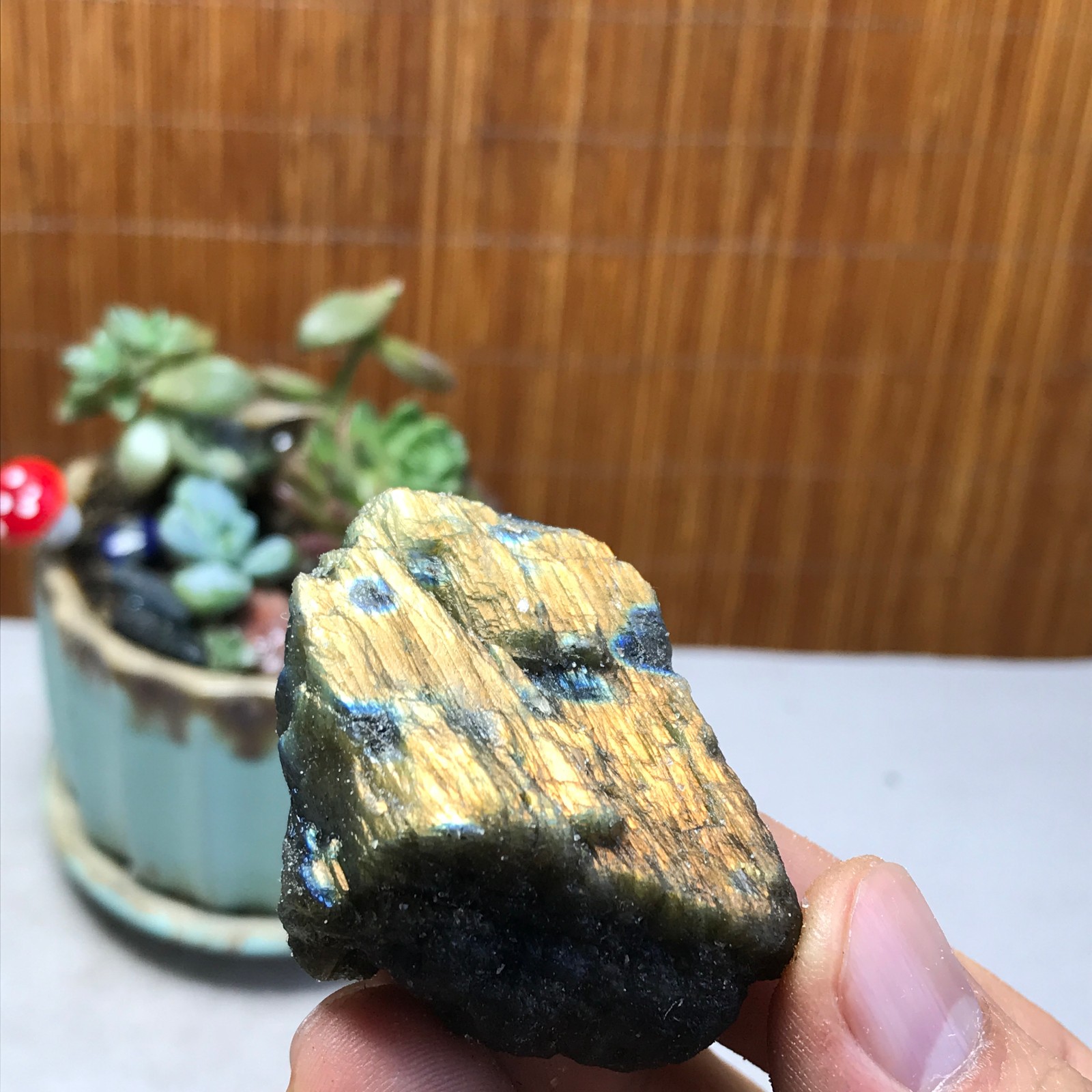 50-35-28mm Natural Labradorite Crystal gemstone Rough Mineral Specimen A5380