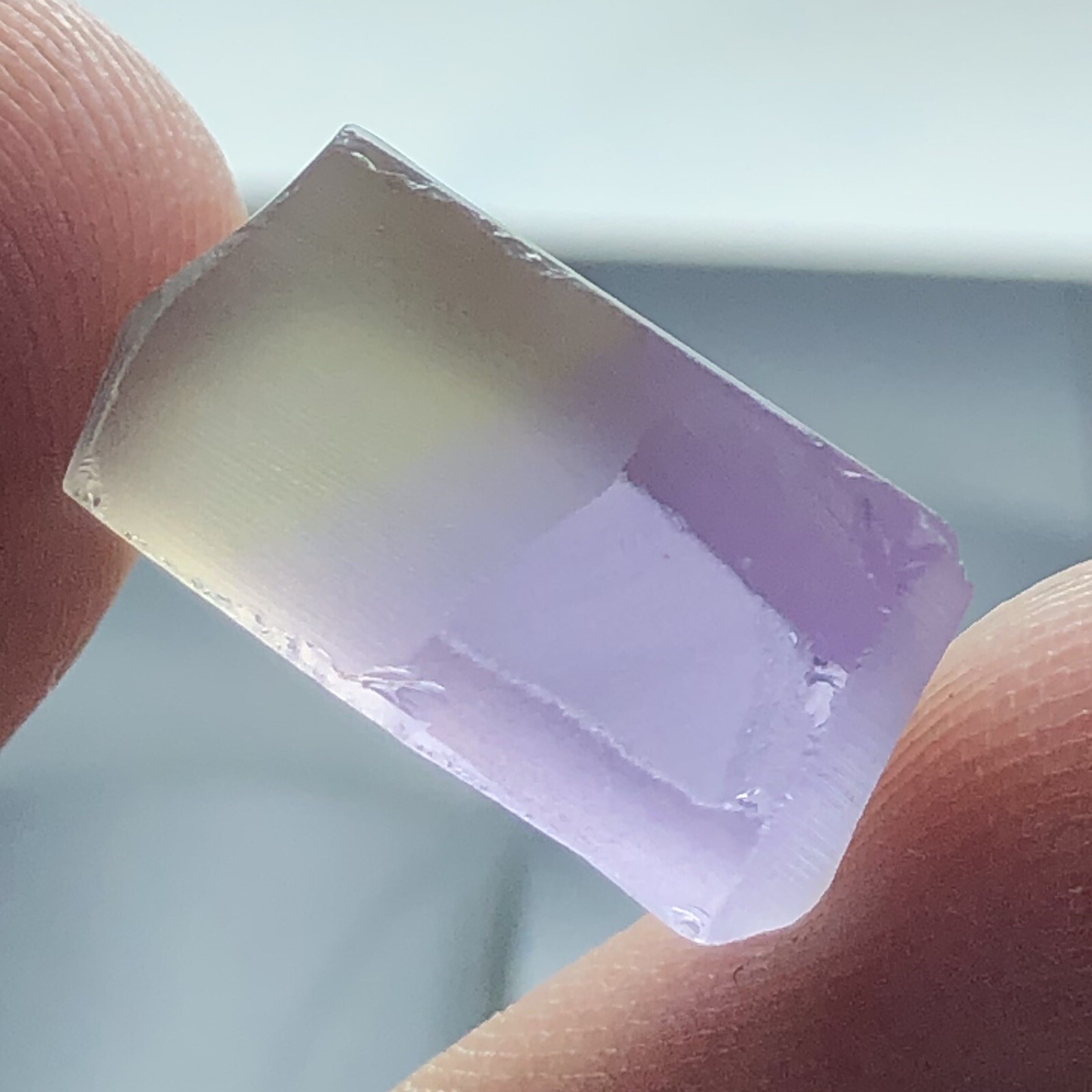 9.84 Ct Facet grade Rough Ametrine From Bolivia Clarity Wise Eye Clean
