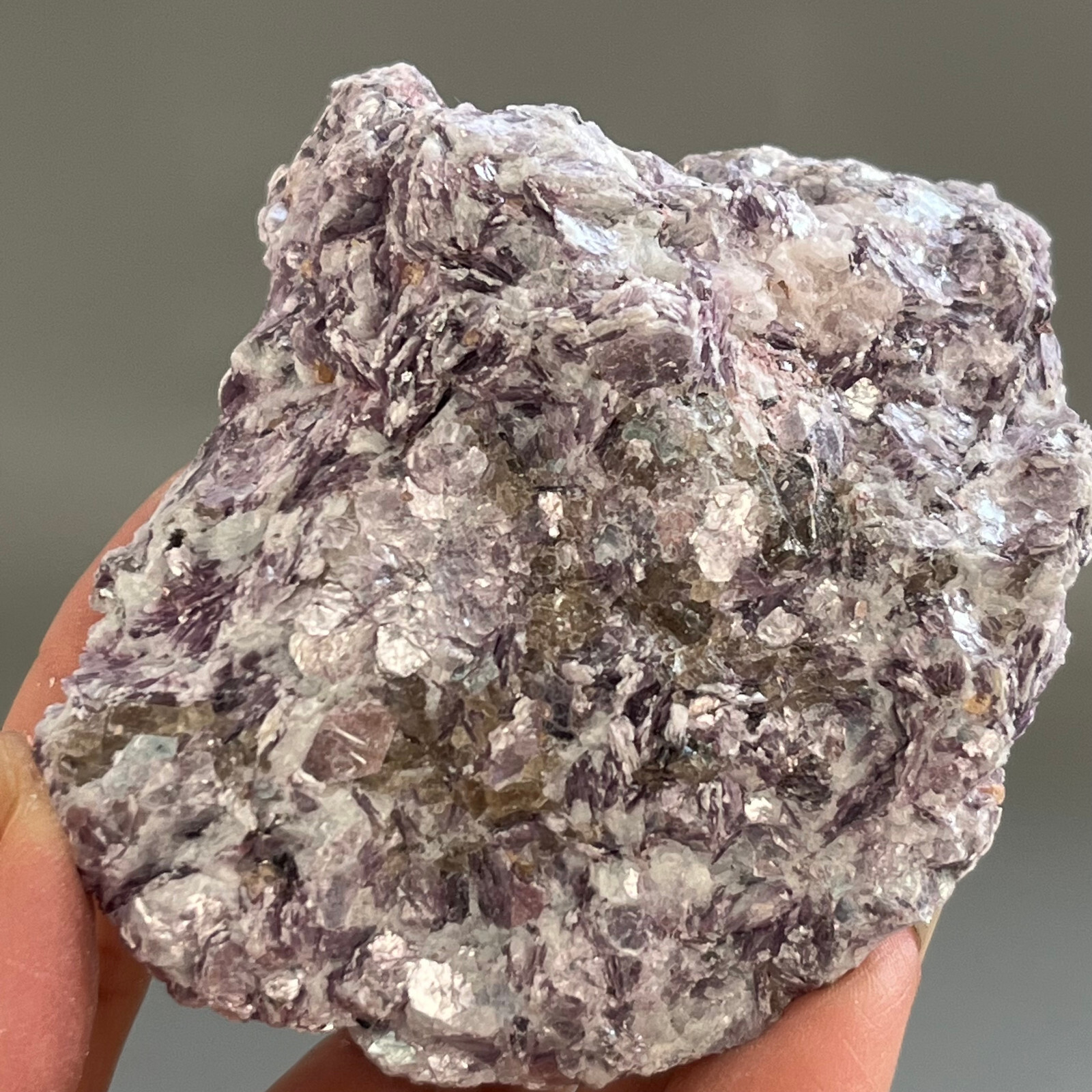 239g Natural Marvelous Lepidolite Purple Mica Crystal Reiki Stone Specimen CG10