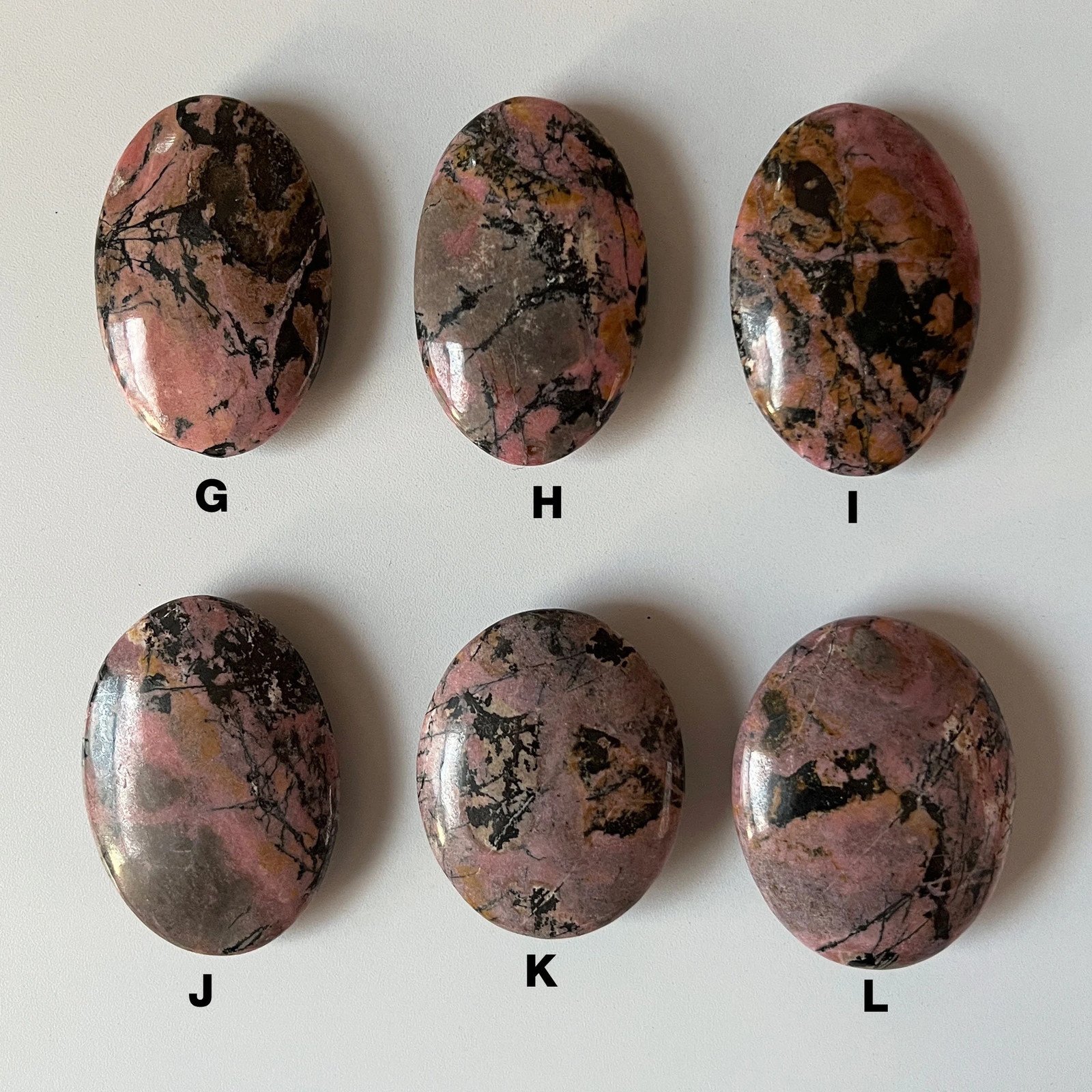 CHOOSE YOUR OWN Rhodonite Palm Stone | Emotional Balance | Heart Healing | Fear
