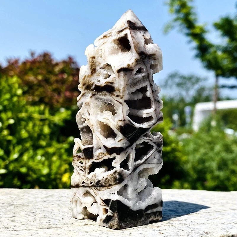 Natural Sphalerite Quartz Crystal Obelisk Points Crystal Tower Mineral Specimen