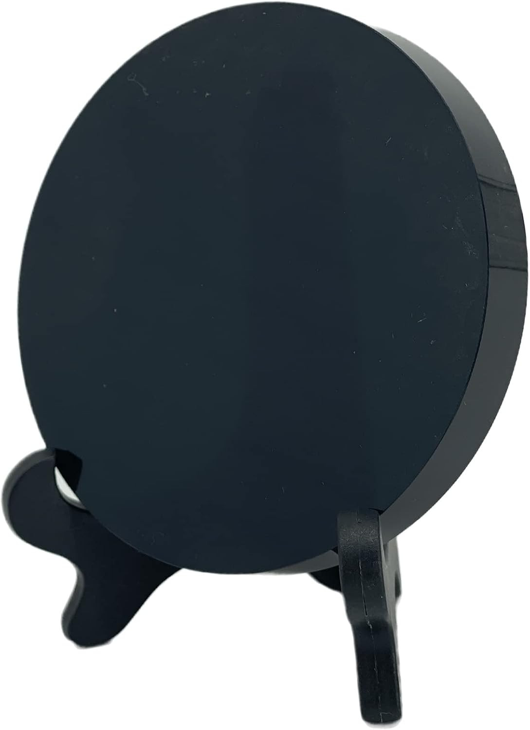 Black Obsidian Scrying Mirror with Stand & Bag for Divination & Healing