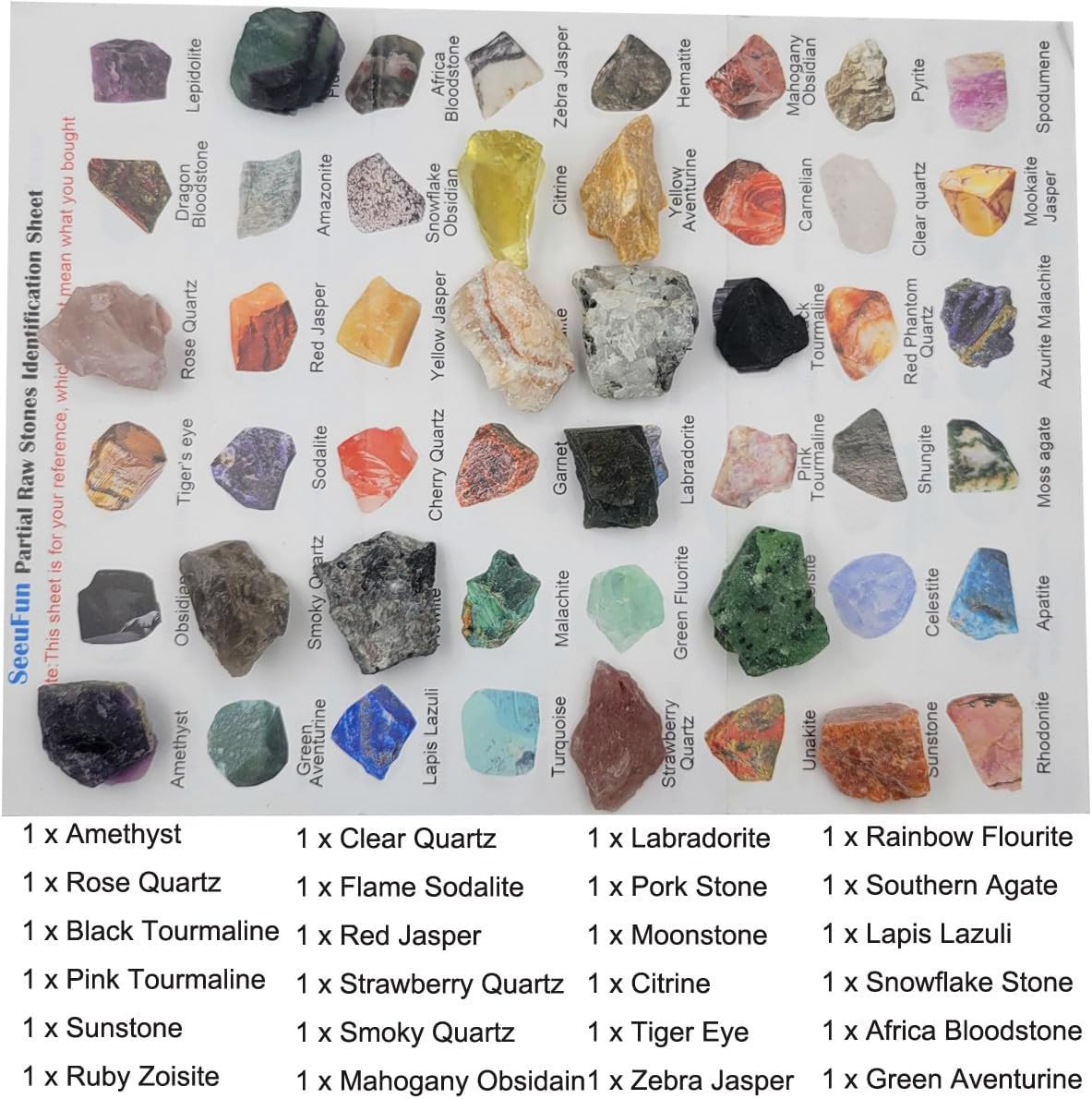 Rock & Mineral Collection Kit for Adults and Kids Natural Rocks for Tumbling Pol