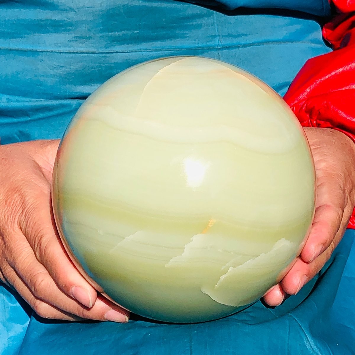 4170g Natural Afghan Jade Chakra Quartz Sphere healing ball Specimen