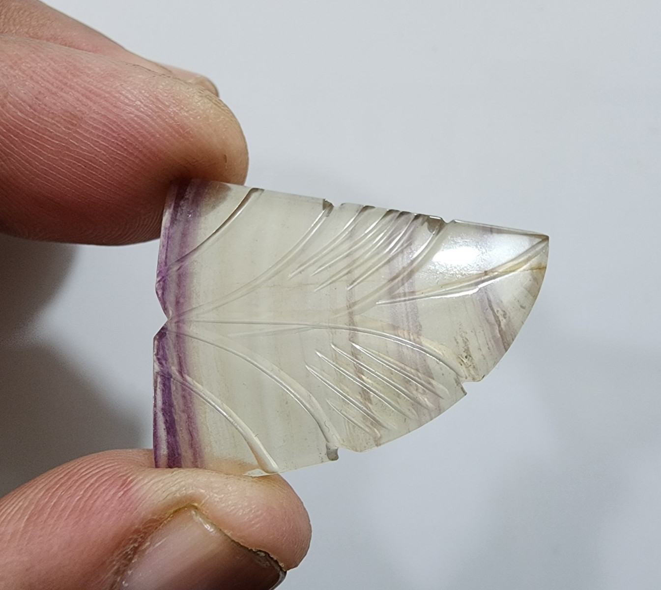 Glowing Stunning Designing Carving Rainbow Fluorite Fancy 40 Crt Loose Gemstone