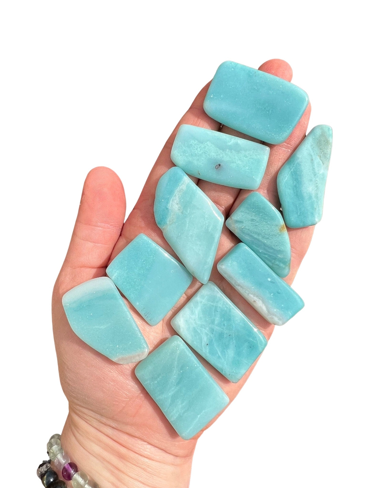 Amazonite Slice, Natural Amazonite from Mozambique